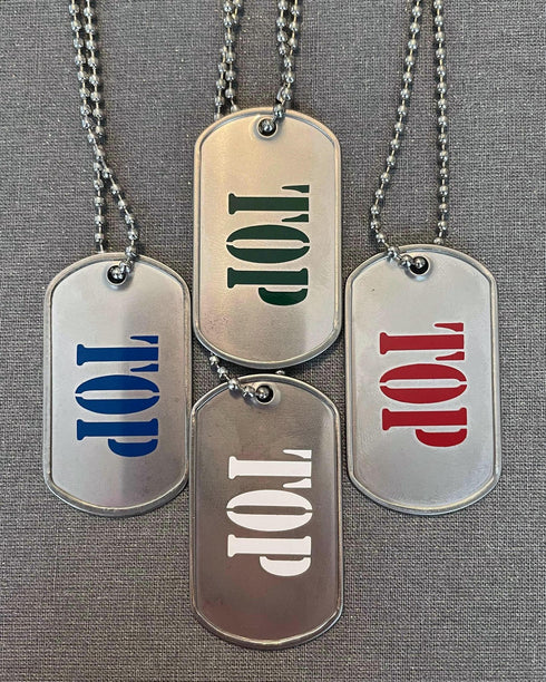 Vinyl Print Metal Tag - "TOP"